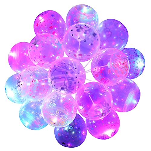 Seglory 50 globos luminosos LED con luz intermitente, bonitos globos para bodas, fiestas, cumpleaños, festivales, Navidad, decoración, incluye pilas, con varillas, soporte y bomba para globos.