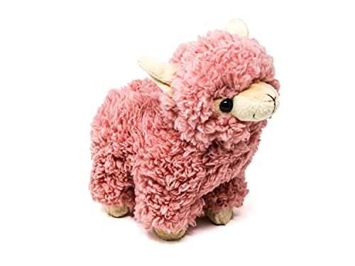 Selldorado® 2 peluches de lama / alpaca de peluche suave en color blanco y rosa, 22 cm para bebés y niños