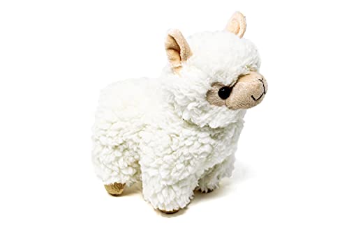 Selldorado® 2 peluches de lama / alpaca de peluche suave en color blanco y rosa, 22 cm para bebés y niños