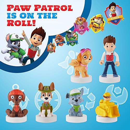 Sellos Patrulla Canina - Paquete de 12 Figuras con Sellos, no ensucian, Decoraciones para Tartas de cumpleaños de la Patrulla Canina, Recuerdos de Fiesta, Minifiguras, 6,3 a 7,6 cm de Altura (A)