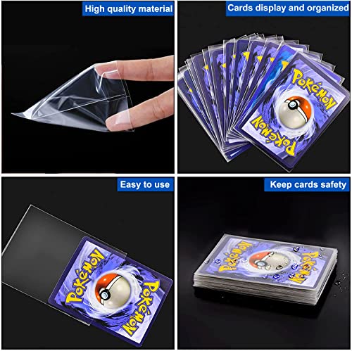 Senbeeda 300 fundas para cartas pokemon, card sleeves de 66 x 91 mm, estuches para tarjetas estándar, fundas de intercambiar cartas, fundas para tarjetas mágicas, Pokémon, Yu-Gi-Oh, MTG