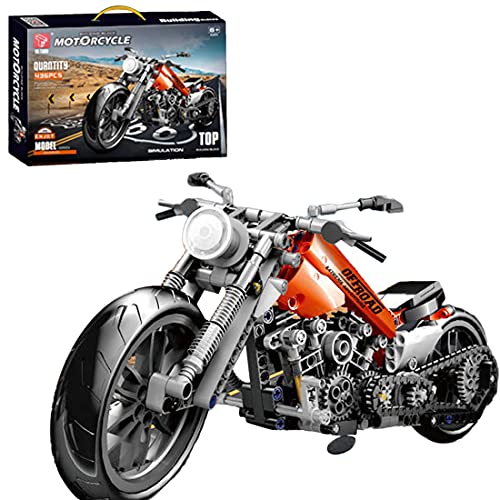 SENG Juego de construcción de bloques de construcción para motocicleta, 436 piezas, Custom Moto, Super Moto, modelo Motorcycle, bloques de montaje compatibles con Lego