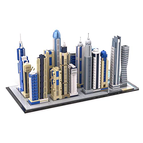 SENG Juego de construcción modular para casa de 2499 piezas, modelo de arquitectura Dubai Marina Horizont, bloques de construcción compatibles con Lego