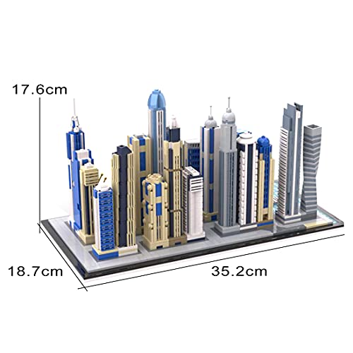 SENG Juego de construcción modular para casa de 2499 piezas, modelo de arquitectura Dubai Marina Horizont, bloques de construcción compatibles con Lego