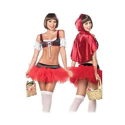 Señoras Adultas Caperucita Roja Capa Con Capucha Libro De Cuentos Disfraz Vestido De Halloween Disfraz De Hada Caperucita Roja Vestido De Princesa Uniforme De Navidad Fiesta Cosplay Rendimiento