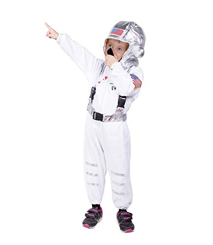 Seruna Disfraz de Astronauta F136 Tamaño 3-4 años (98-104 cm), Trajes de niños y niñas, para el Carnaval, también Adecuado como Regalo de cumpleaños