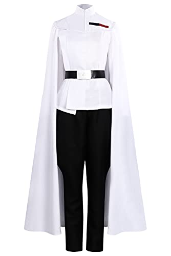 SETHOUS Traje de traje de cosplay Jedi para mujer, traje de traje de túnica blanca Anakin para Halloween