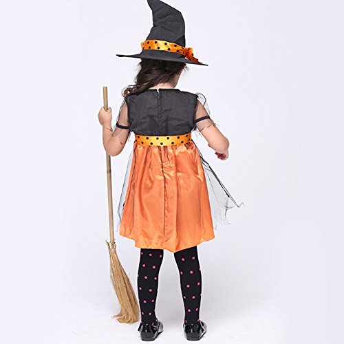 Shallgood Disfraces para Niños De Halloween Juguetes para Niños Y Niñas Fiesta De Cumpleaños El Rendimiento Escolar Capa Murciélagos Bruja Cosplay Vestir Bruja XL(125-135Cm)