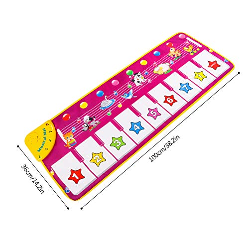 Shayson Alfombra de Piano, Alfombra de música Touch Play Alfombra de Teclado para bebé Niño Gracioso Play Blanket Alfombra de Juguete Musical Great Great Toy Gift for Birthday Christmas