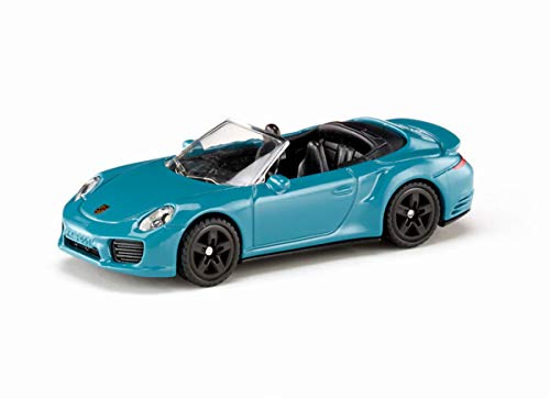 siku 1523, Descapotable Porsche 911 Turbo S, Metal/Plástico, Azul, Vehículo de juguete para niños