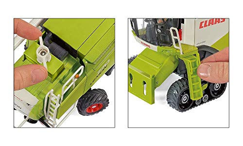 SIKU 4258, Cosechadora combinada Claas Lexion, 1:32, Orugas, Desmontable con remolque, Multifuncional, Metal/Plástico, Verde