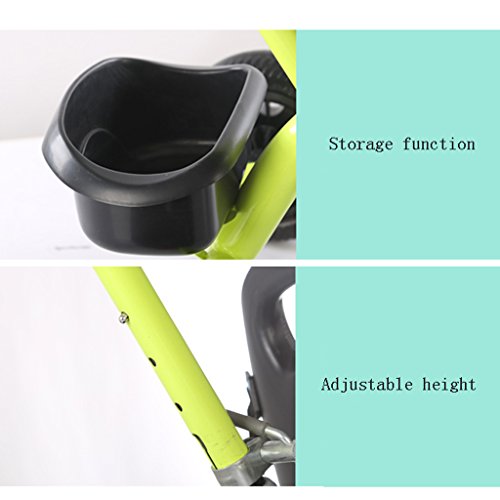 Sillas de paseo Cochecito de bebé Triciclo grande de acero con alto contenido de carbono para niños, altura ajustable desmontable creativa Mango con empuñadura ajustable para bicicleta de niño Tricicl