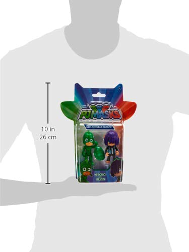 Simba 109402224 PJ Masks - Juego de Figuras de Gecko con Kevin, Unisex para niños