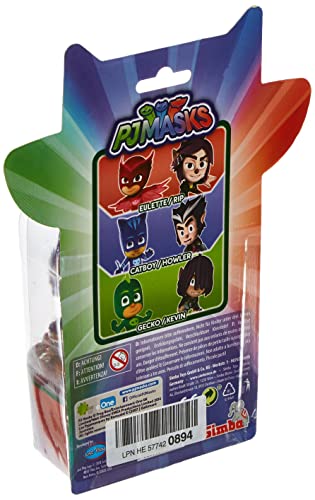 Simba 109402224 PJ Masks - Juego de Figuras de Gecko con Kevin, Unisex para niños