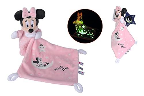 Simba Peluche Minnie Mouse Dou Dou Brilla en la Oscuridad con Mantita