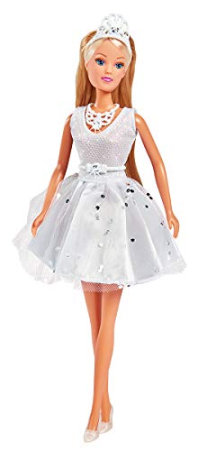 Simba Steffi Love 105733465 - Muñeca con Vestido de Purpurina, refinada con Cristales Swarovski, Multicolor