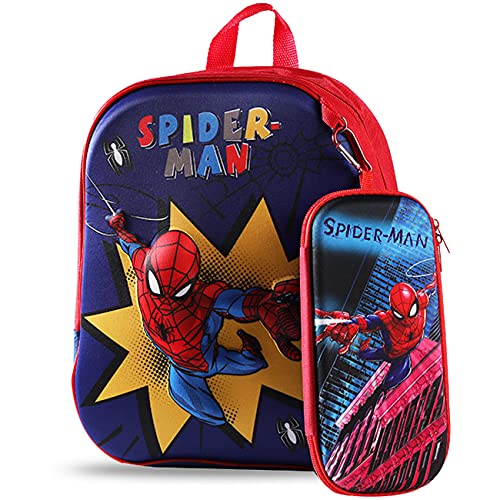 simyron Mochila Spider-man 3D Mochila Escolar para niños Impermeable Libro de Jardín de Infantes Ajustables Mochila de Libro de Escuela Primaria 26*21*9.5cm