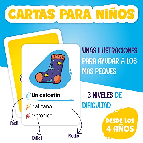 Sin Palabras - Zenagame - Juego de Mesa - Juegos de Mesa para niños - Juego mimica niños y Adultos - Juego mimica niños 4 Anos