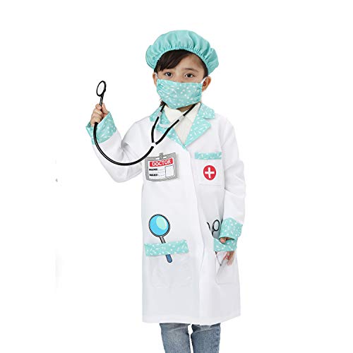 Sincere Party Disfraz de juego de rol de médico unisex para niños Disfraz de doctor Disfraz de juego de estilo A 3-5 años