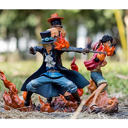 siyushop Una Pieza Dxf Figura, Monkey D Luffy Portgas D Ace Sabo Brotherhood II Conjunto de 3 (Versión no Original)