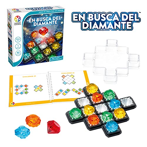 smart games En Busca del Diamante - Juego Educativo, Juegos de lógica para niños, Rompecabezas Infantil, smartgames, percepción Espacial y planificación (SG093ES)