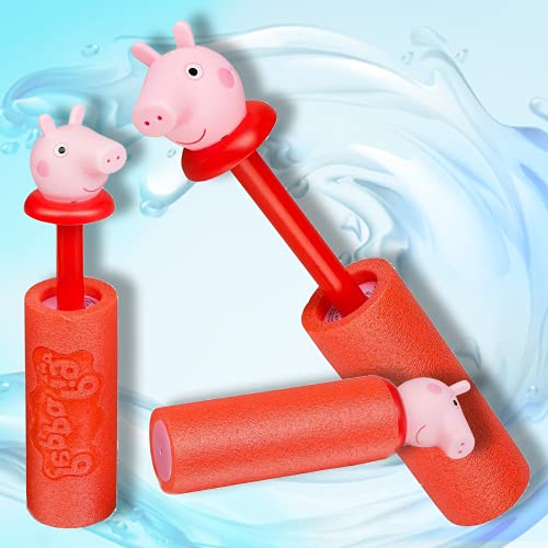 Smart Planet 2 pistolas de agua Peppa Pig de espuma, minipistola de agua, juguete para tu jardín, piscina o piscina