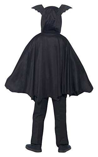 Smiffy's capa de Murciélago para niños de 4 a 9 años, colo negro, Talla M (44324SM)