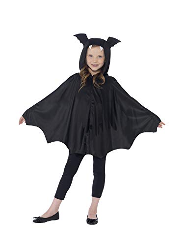 Smiffy's capa de Murciélago para niños de 4 a 9 años, colo negro, Talla M (44324SM)