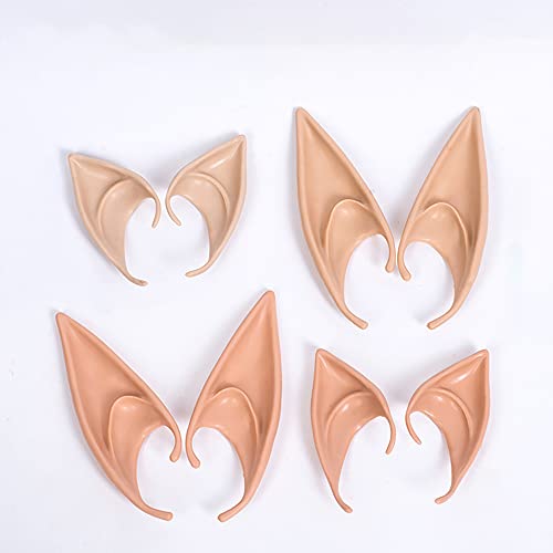 Smilbaley 8Pcs Orejas de Hadas, Orejas de Hadas Divertidas, Orejas de Duende, Orejas de Hadas de Látex, Orejas De Elfo Cosplay, Orejas de Elfo, Accesorios de Disfraces, Carnaval, Fiesta de Halloween