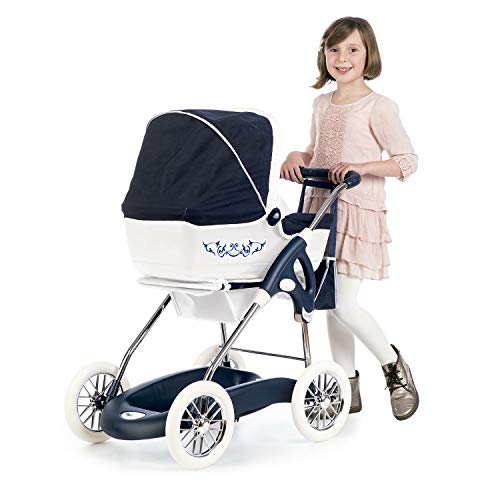 Smoby Inglesina - Cochecito Combi 3 en 1 para Muñecos, en Color Azul, para Niños a partir de 3 Años, 73 x 42 x 74 cm