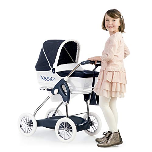 Smoby Inglesina - Cochecito Combi 3 en 1 para Muñecos, en Color Azul, para Niños a partir de 3 Años, 73 x 42 x 74 cm