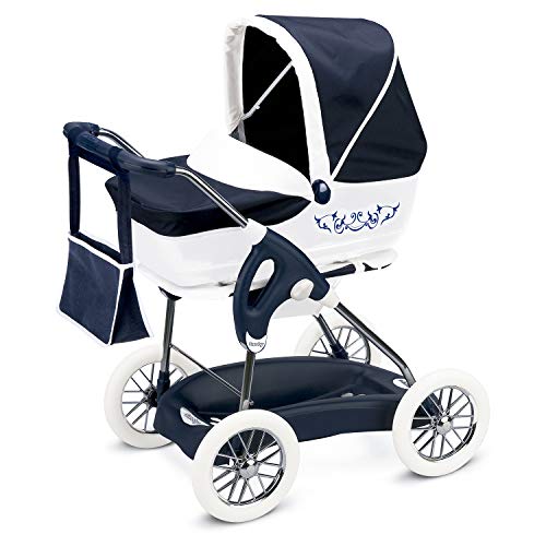 Smoby Inglesina - Cochecito Combi 3 en 1 para Muñecos, en Color Azul, para Niños a partir de 3 Años, 73 x 42 x 74 cm