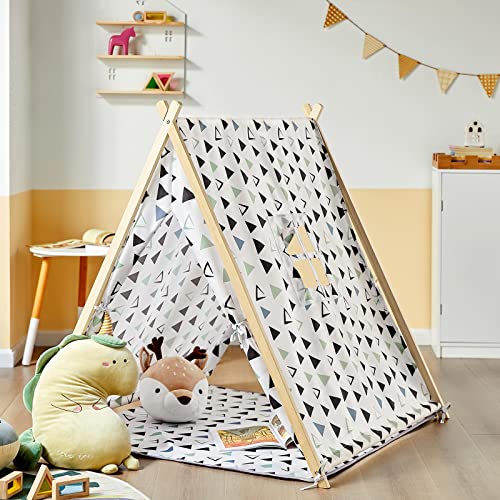 SoBuy OSS02-F02 Tienda de campaña Infantil, Tienda Tipi - Tienda de campaña Interior para niños con 2 Puertas y una Ventana 104 x 109 x 100 cm ES