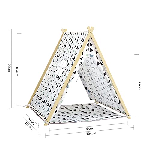 SoBuy OSS02-F02 Tienda de campaña Infantil, Tienda Tipi - Tienda de campaña Interior para niños con 2 Puertas y una Ventana 104 x 109 x 100 cm ES