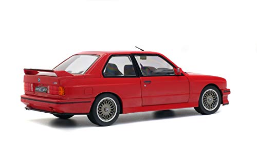 Solido – BMW M3 E30-1990 Coche en Miniatura de colección, 1801502, Rojo