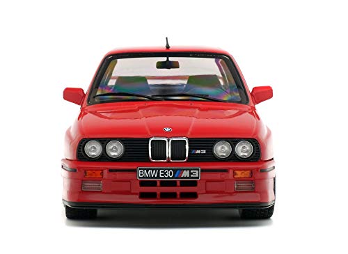 Solido – BMW M3 E30-1990 Coche en Miniatura de colección, 1801502, Rojo