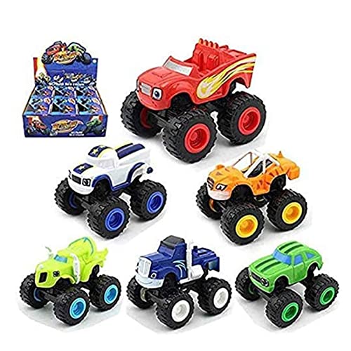 SPALDE 6 Piezas Monster Machines Toys, Blaze and The Monster Machines Monster Truck para niños Diecast Juguetes Juguetes Máquinas Regalos