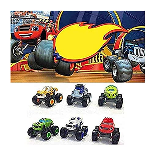 SPALDE 6 Piezas Monster Machines Toys, Blaze and The Monster Machines Monster Truck para niños Diecast Juguetes Juguetes Máquinas Regalos