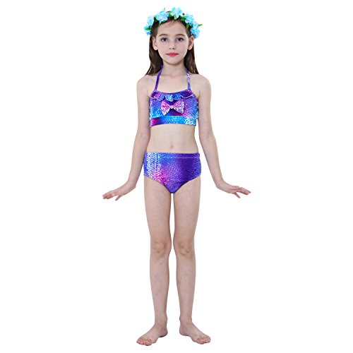 SPEEDEVE Traje de Baño Bikini Sirena para Niña,DH22-150