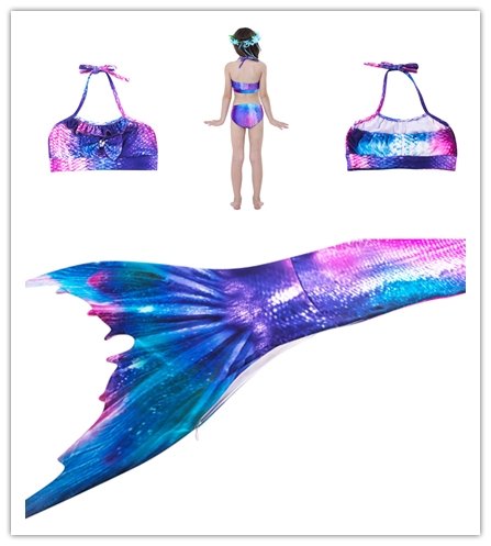 SPEEDEVE Traje de Baño Bikini Sirena para Niña,DH22-150