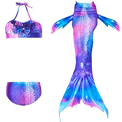 SPEEDEVE Traje de Baño Bikini Sirena para Niña,DH22-150