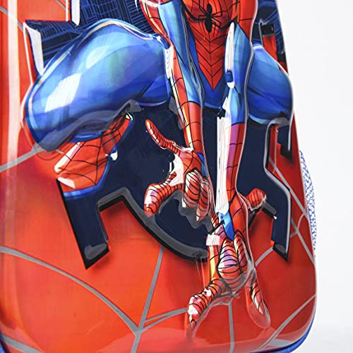 Spiderman Mochila con Ruedas para Niño, Mochila Escolar para Niño, Mochila de Viaje Equipaje de Mano Infantil, Diseño 3D, Regalo para Niño