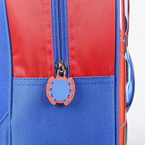 Spiderman Mochila con Ruedas para Niño, Mochila Escolar para Niño, Mochila de Viaje Equipaje de Mano Infantil, Diseño 3D, Regalo para Niño