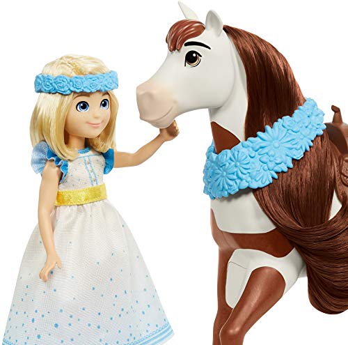 Spirit Abigail con Boomerang Festival Muñeca articulada con vestido y con caballo de juguete con crin y cabeza articulada (Mattel GXF65)