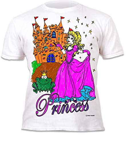 Splat Planet Camiseta de Princesa para Colorear con 10 bolígrafos mágicos Lavables no tóxicos - Camiseta para Colorear y Lavar (2-3 años)