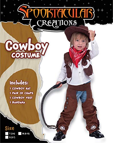 Spooktacular Creations Cowboy Costume Deluxe Set for Kids Halloween Party Dress Up,Role Play and Cosplay (Small ( 5 – 7 yrs))