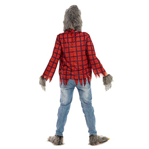 Spooktacular Creations Red Werewolf Halloween Kids Costume with Mask, Gloves and Shoes (X-Large (13-15 yrs ))