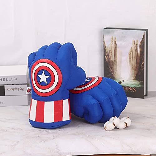 SPOTOR Guantes de Capitán América Niño Vengadores Hulk/Spiderman/Capitán América/Guantes de Thanos Accesorios Cosplay niño niña Halloween superhéroe Juego puño Fiesta Regalo