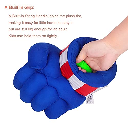 SPOTOR Guantes de Capitán América Niño Vengadores Hulk/Spiderman/Capitán América/Guantes de Thanos Accesorios Cosplay niño niña Halloween superhéroe Juego puño Fiesta Regalo