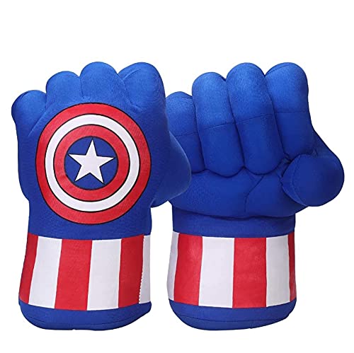 SPOTOR Guantes de Capitán América Niño Vengadores Hulk/Spiderman/Capitán América/Guantes de Thanos Accesorios Cosplay niño niña Halloween superhéroe Juego puño Fiesta Regalo